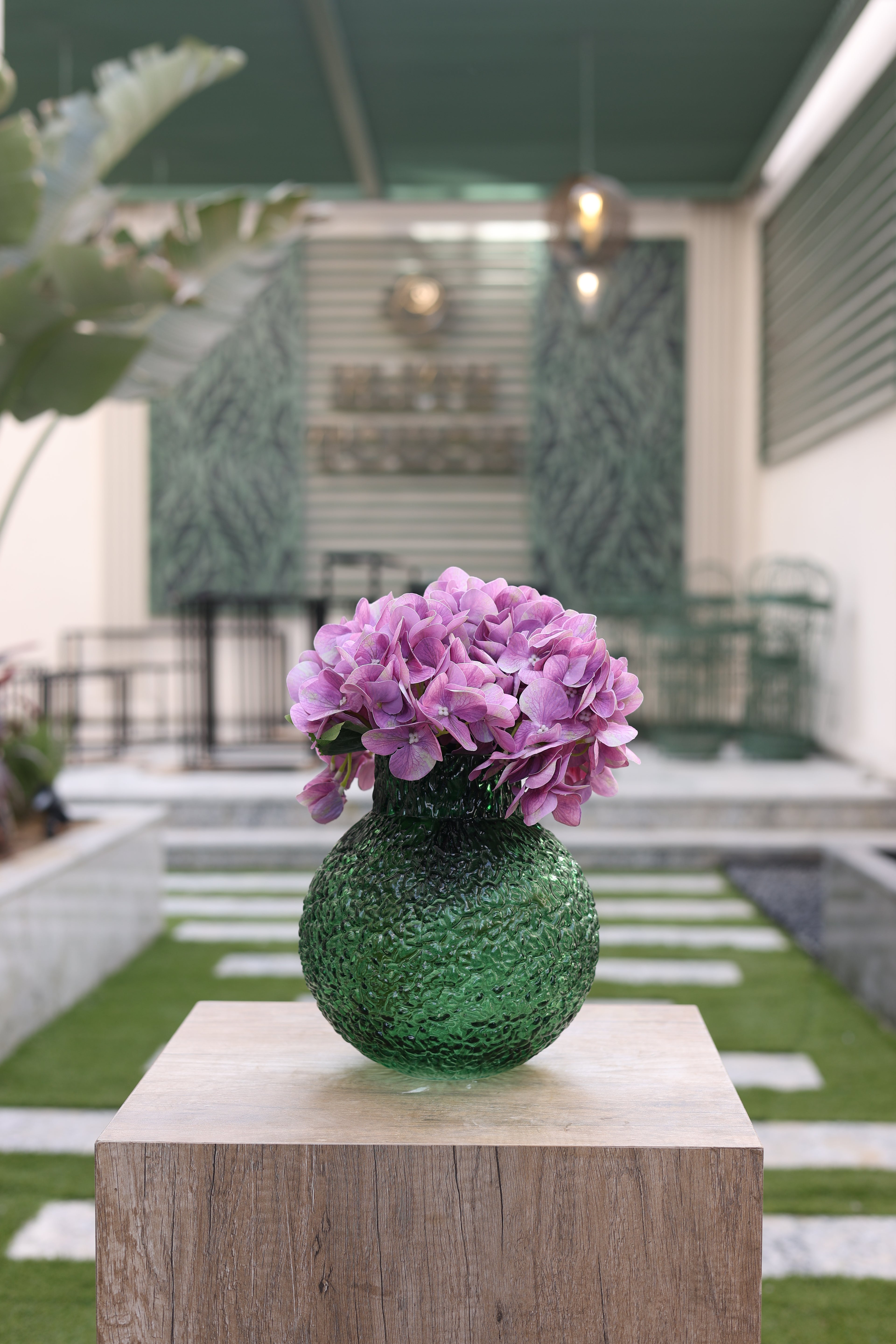 light violet artificial hydrangea flowers in Ciral vase Egypt