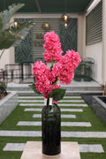 hot pink artificial Anterina 3 stem in glass vase Egypt
