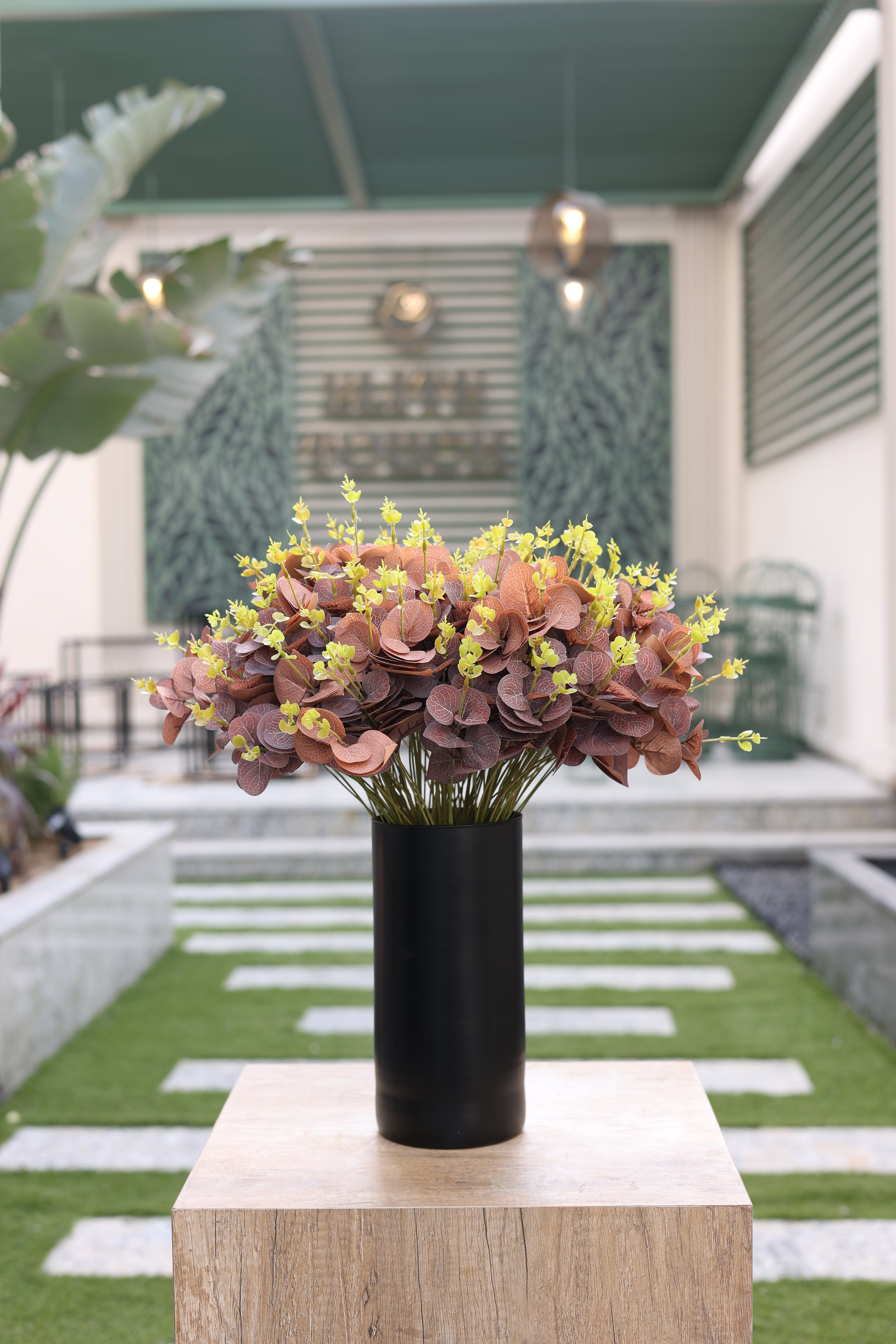 artificial green foliage in glass vase Egypt