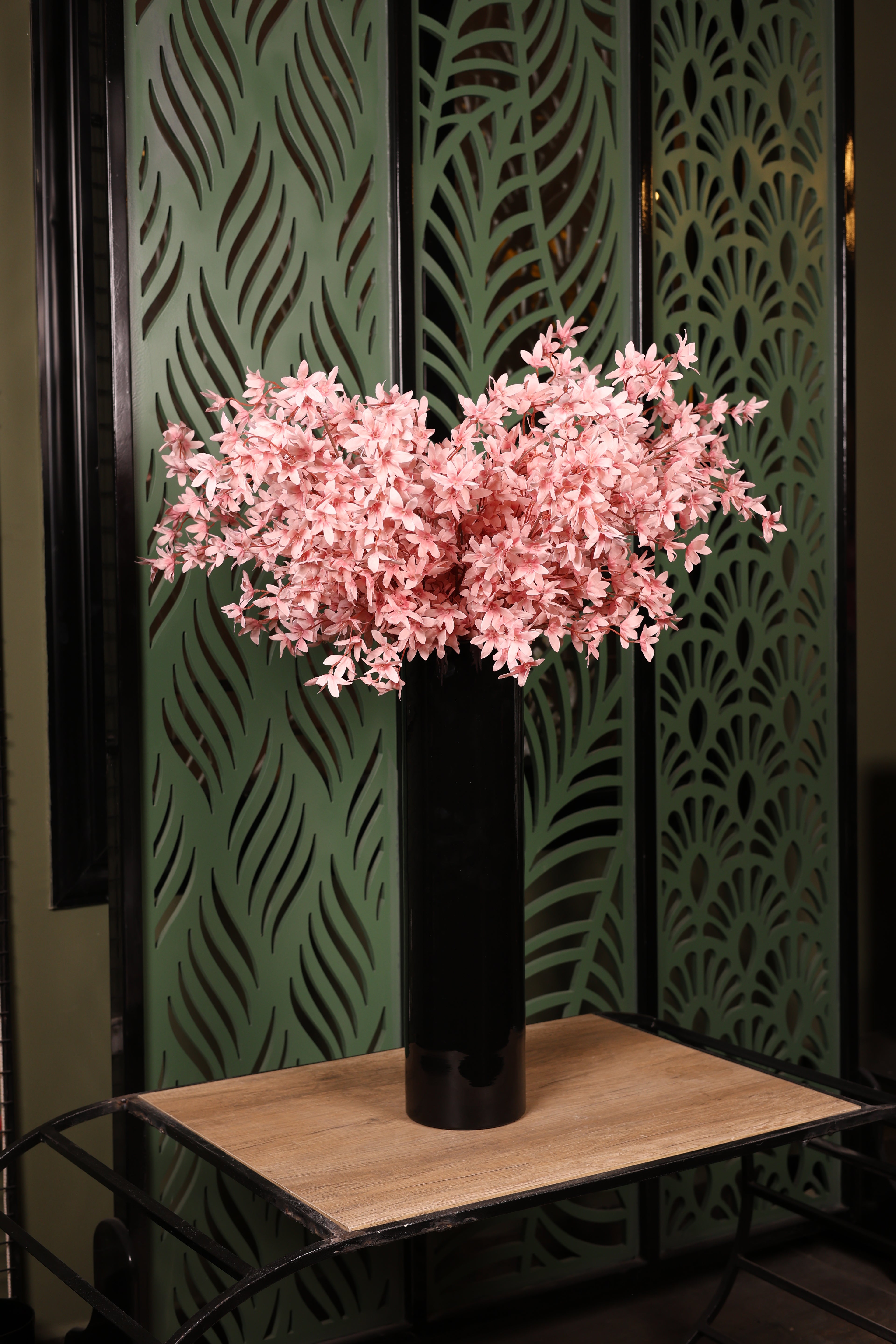 large artificial jasmine in glass vase Egypt