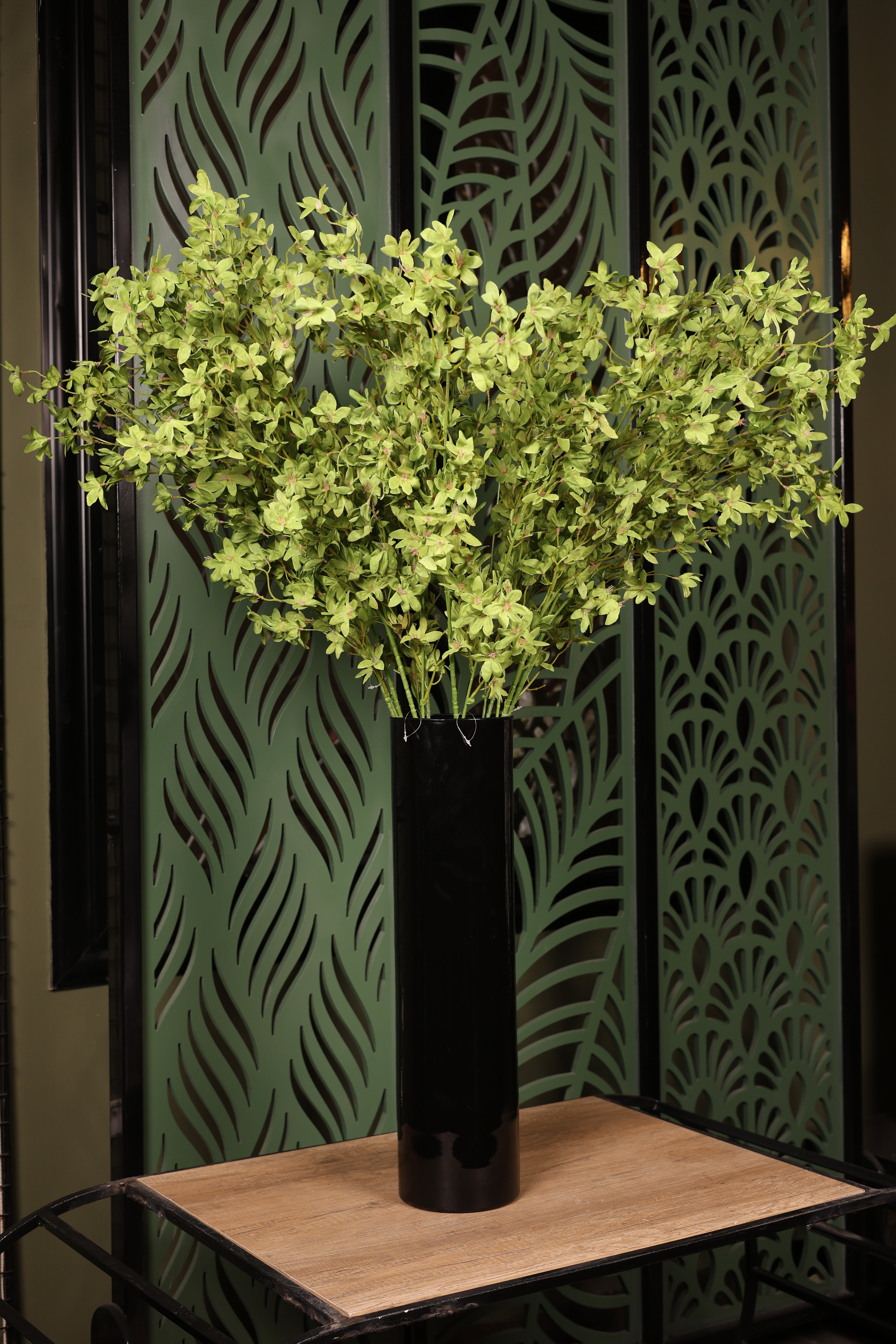 artificial green flower in glass vase Egypt