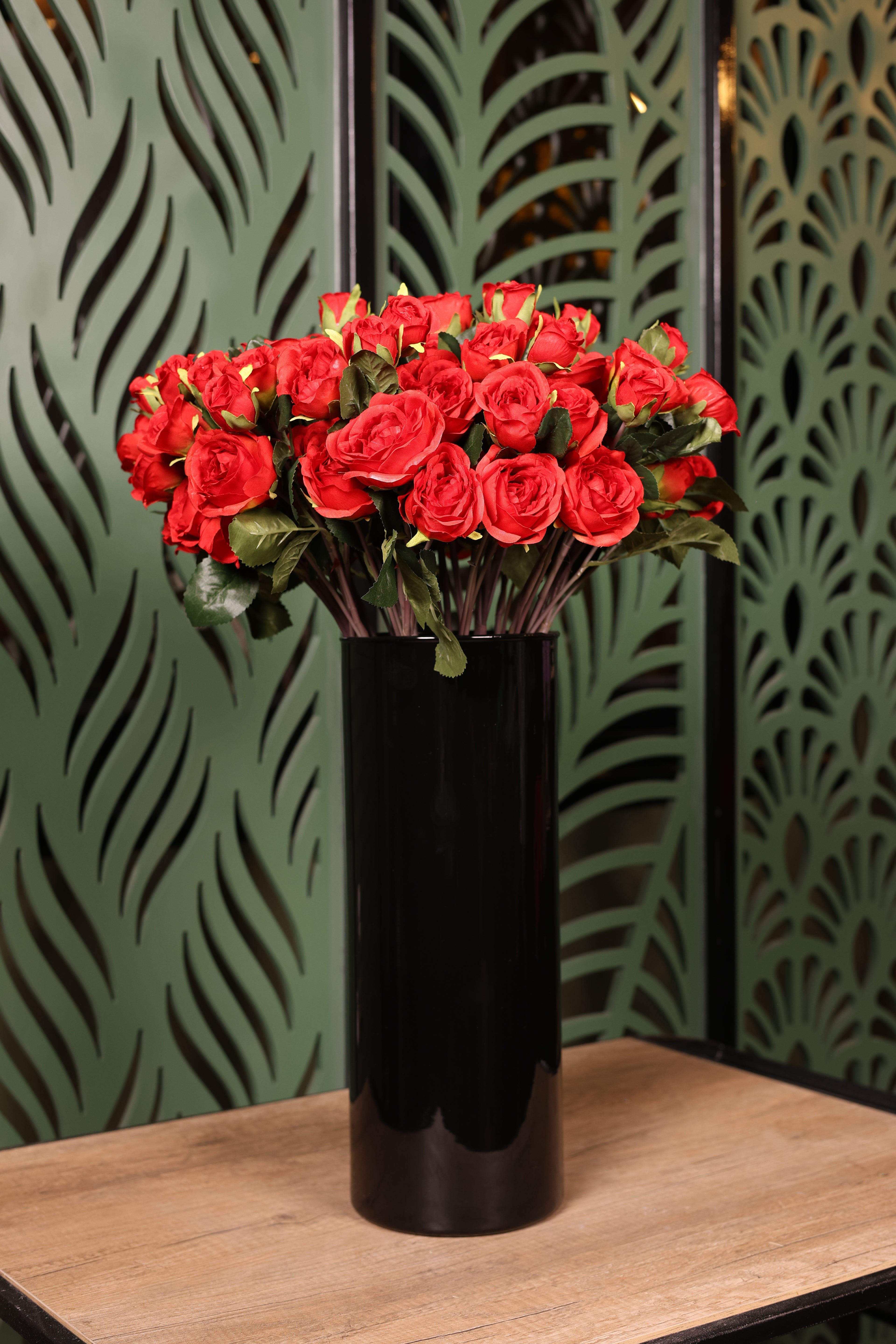 deluxe mixed artificial flowers in glass vase Egypt