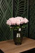 premium plus mixed artificial flowers in glass vase Egypt