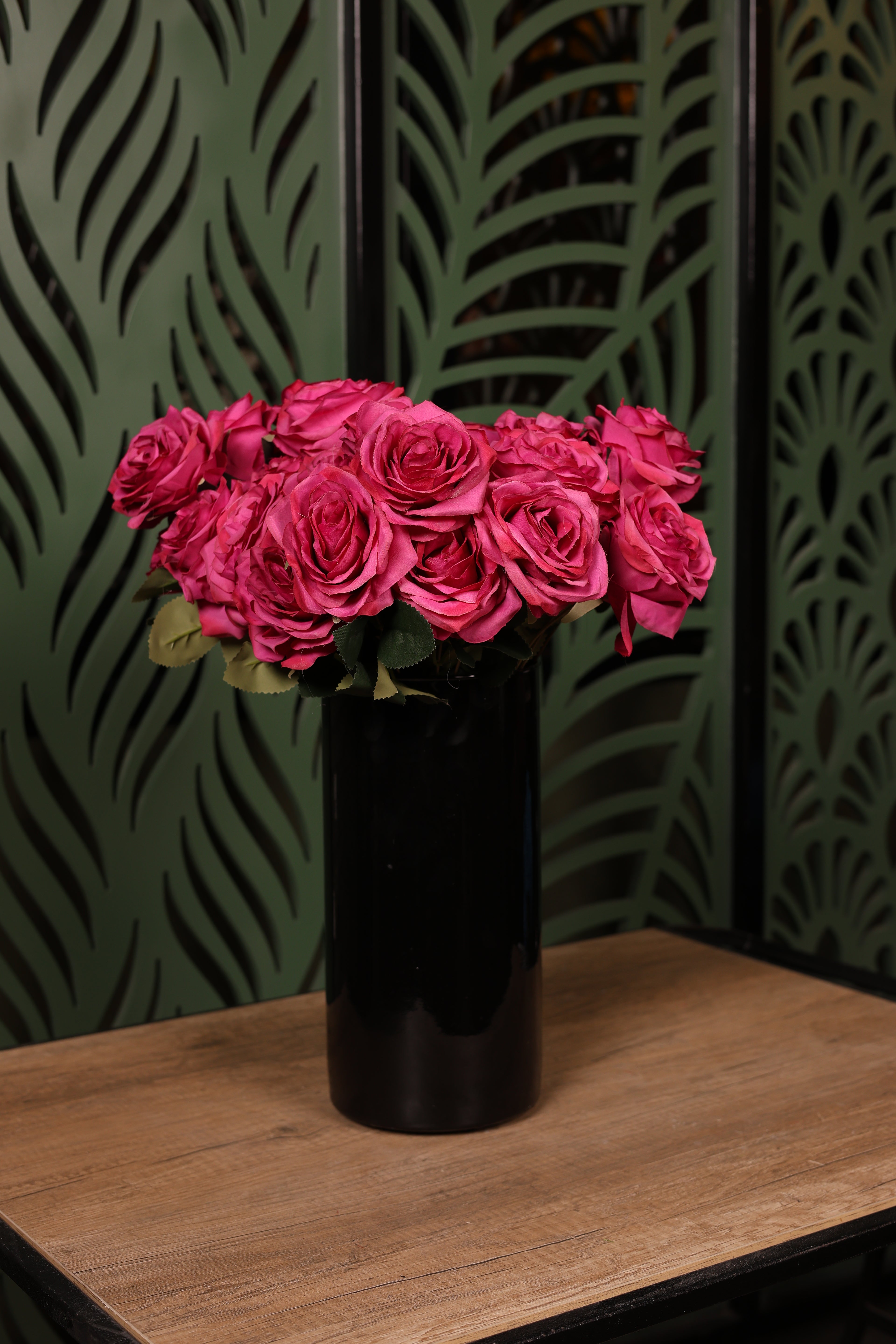 value mixed artificial flowers in glass vase Egypt