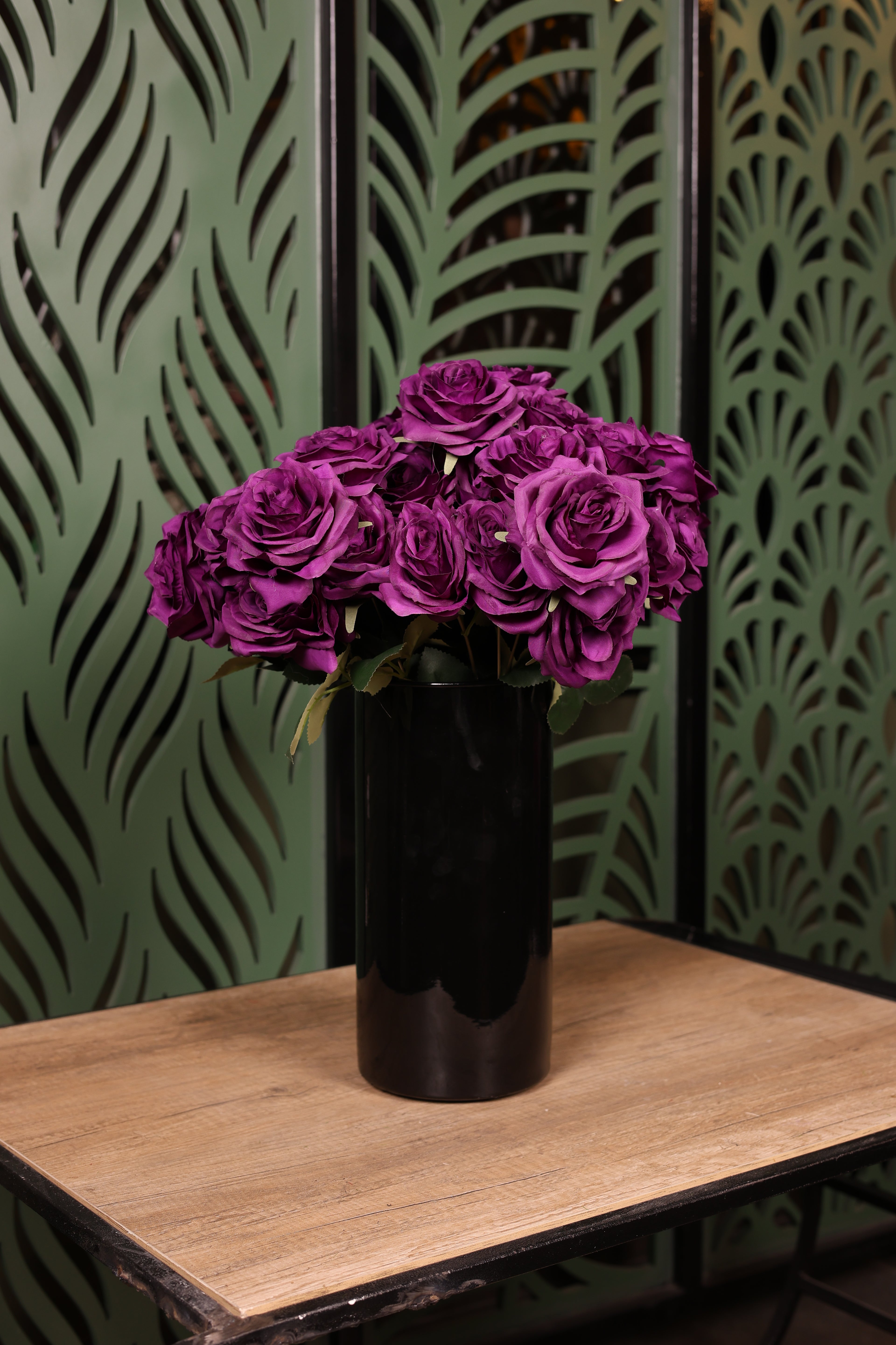value mixed artificial flowers in glass vase Egypt