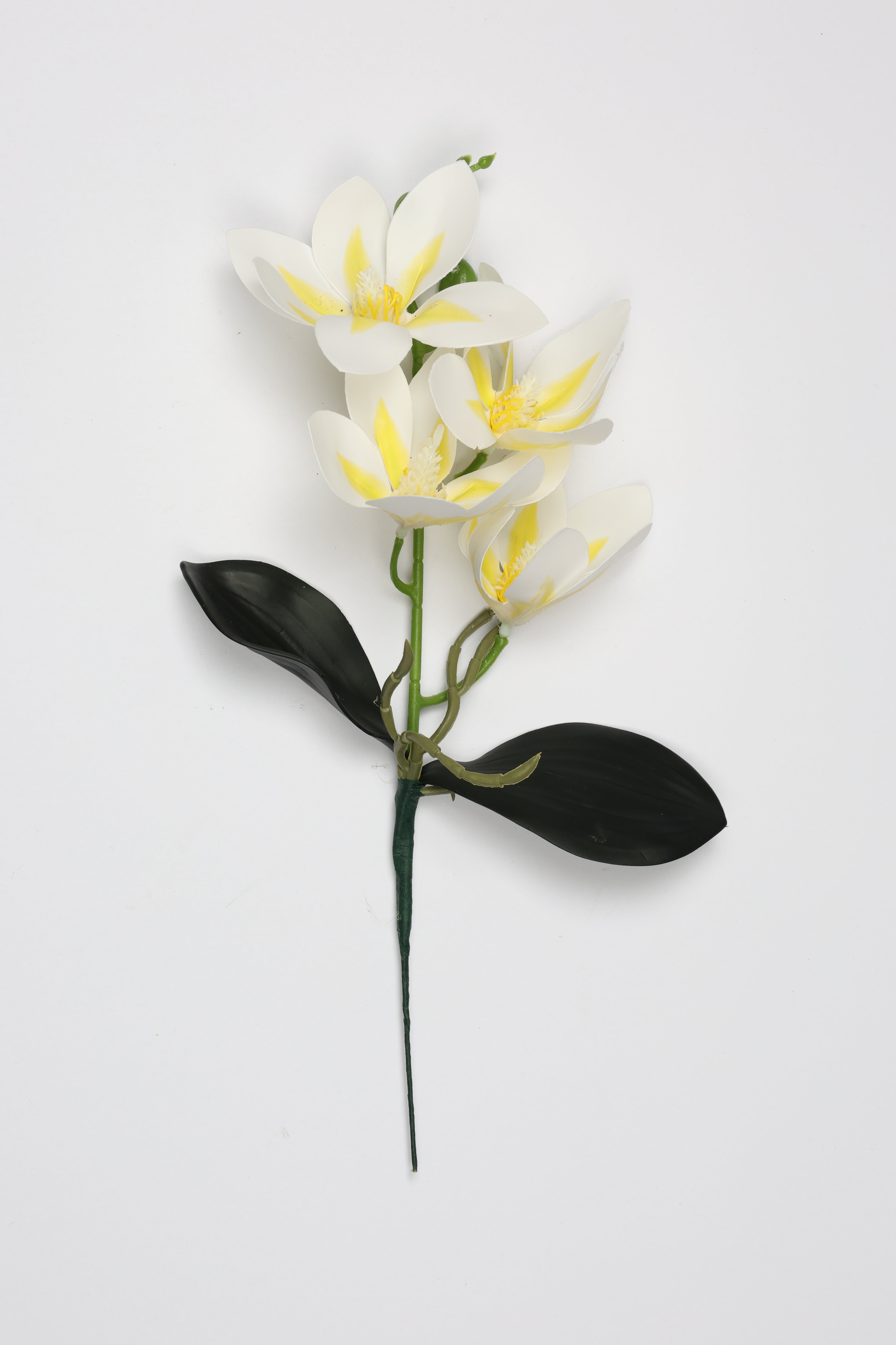 Vanilla Flower-White Yellow - Single 4 Roses