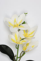 Vanilla Flower-White Yellow - Single 4 Roses