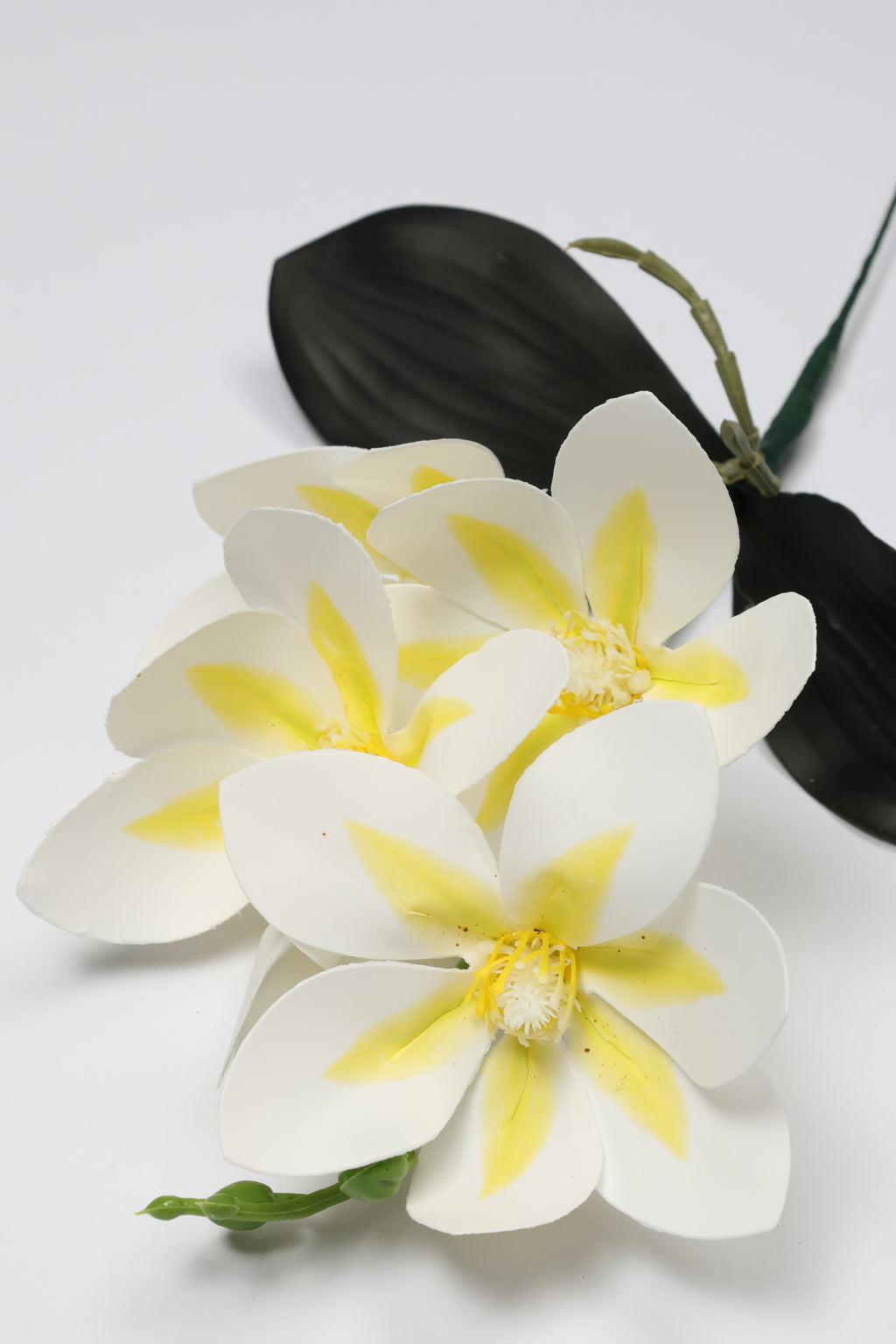 Vanilla Flower-White Yellow - Single 4 Roses